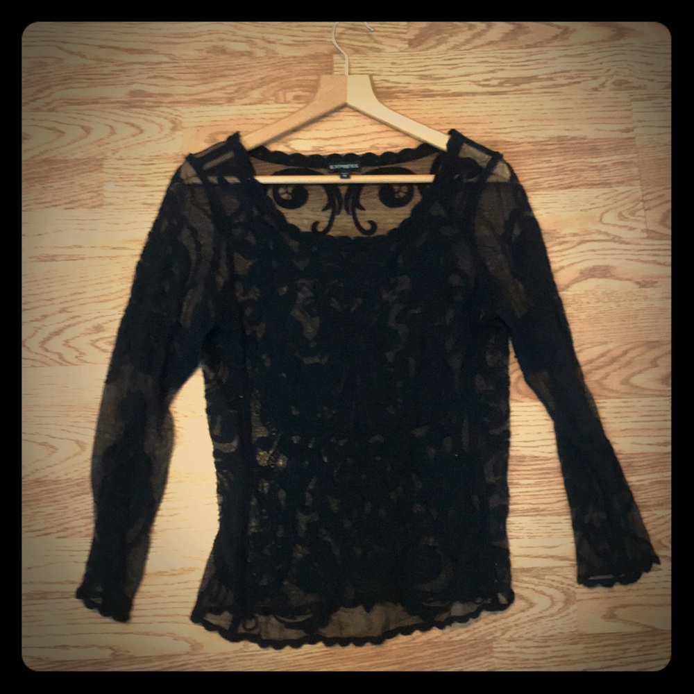 Sheer black top